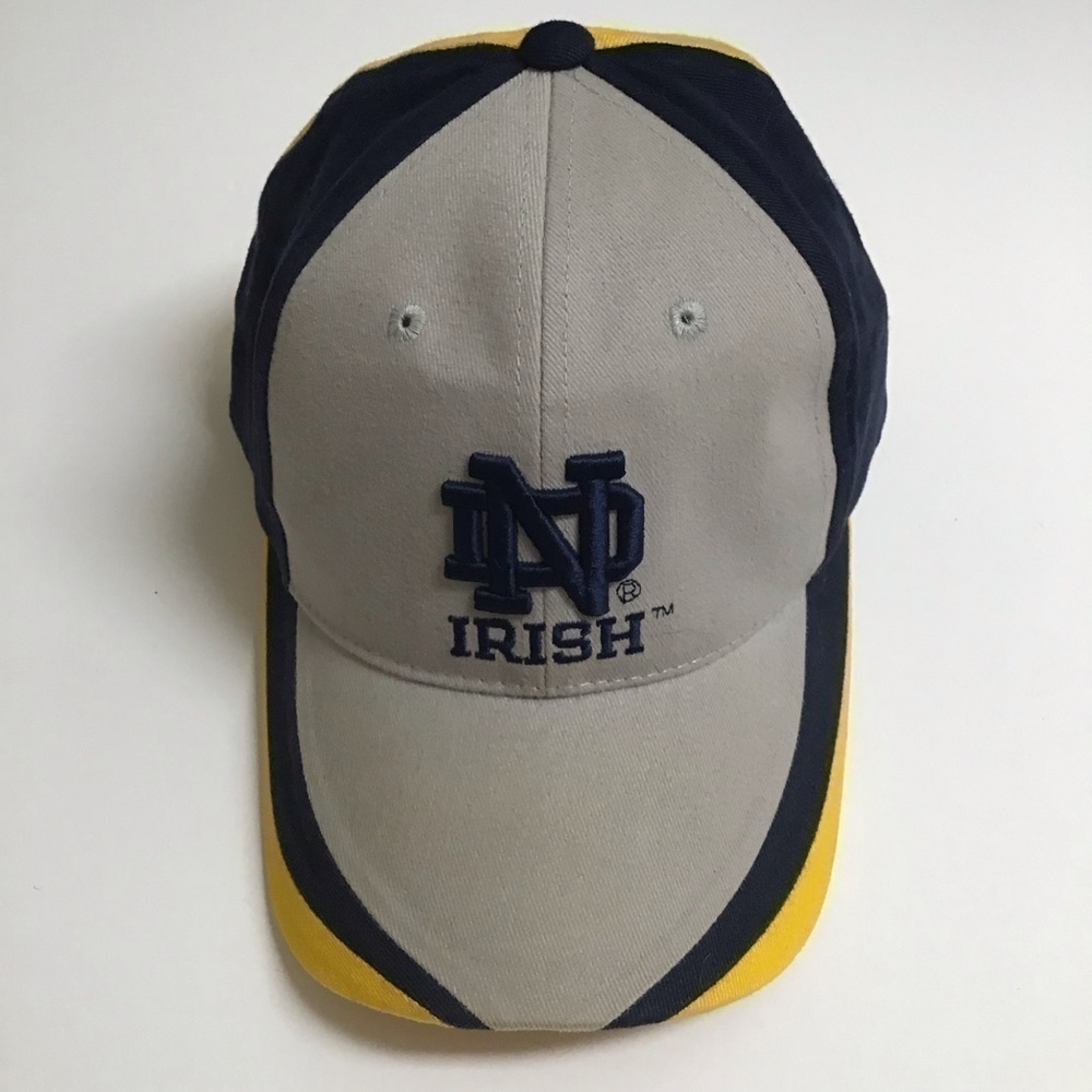 NEW Notre Dame Irish Football Hat Cap Starter Licensed Adjusts Navy Gray Gold